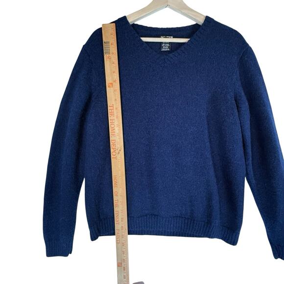 Novica ALPACA Blend Sweater Mens SIZE LARGE Blue Cozy Classic Crewneck Top Peru - Picture 3 of 7